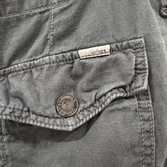 MOTHER The No Zip Misfit Faded Black Wash Girl, Boy Etc. Linen Blend Pants 25 - Picture 11 of 16